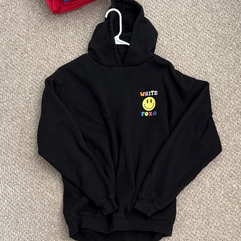 White Fox Black Hoodie